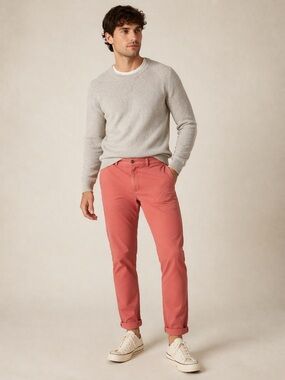 J.Crew Essential 770 Chino Pants Men’s Slim Fit Coral Salmon Rust Casual